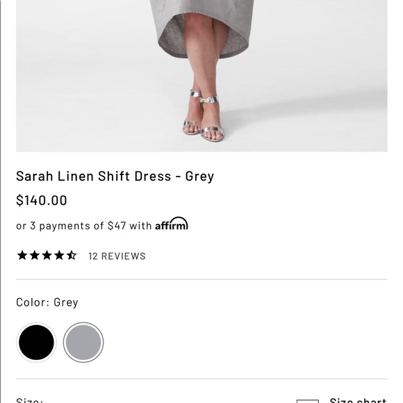 ISO 😍 Gray Universal Standard Linen Shift Dress - Picture 2 of 3